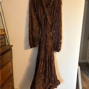 Boutique Elegant Brown Lace Dress